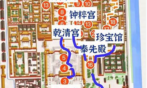 故宫旅游路线示意图_故宫旅游路线示意图简单